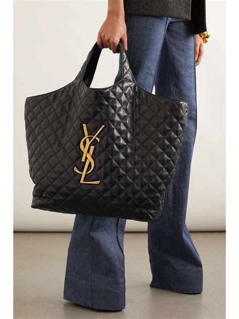 large ysl quilted tote|ysl paniers and totes.